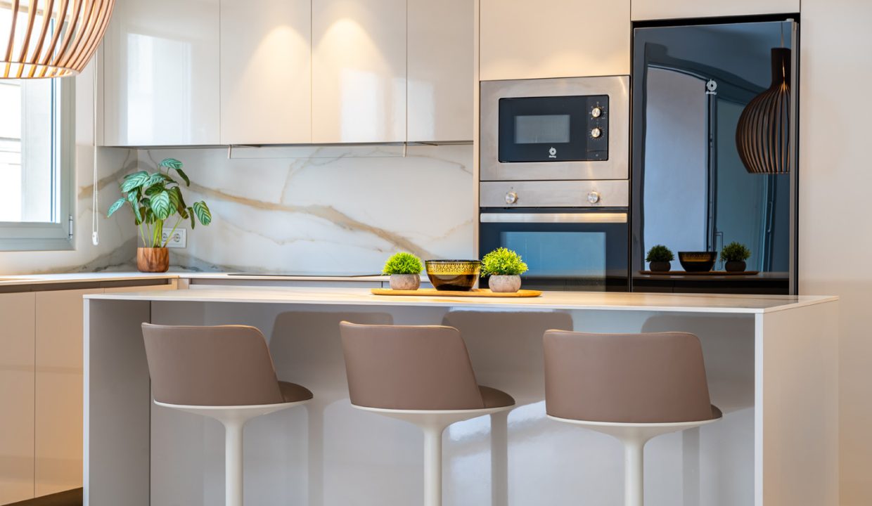 Cocina e isla al detalle